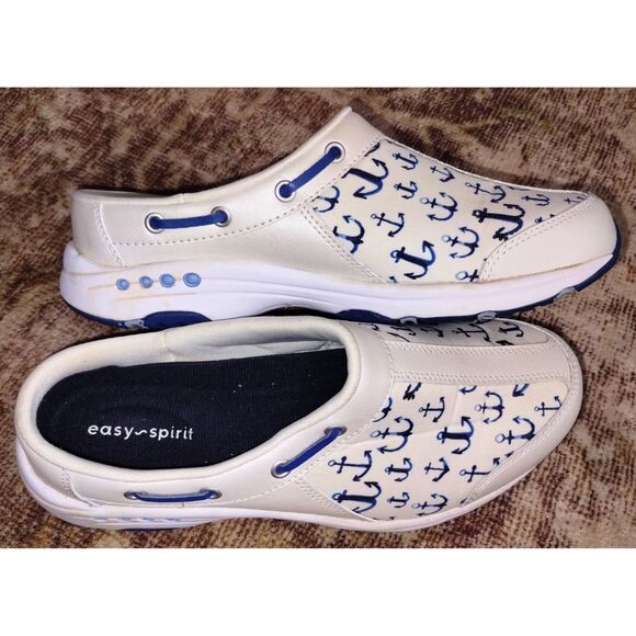 Women's Easy Spirit Travelport Nautical Anchor Clogs (Size 7.5) - Picture 2 of 7